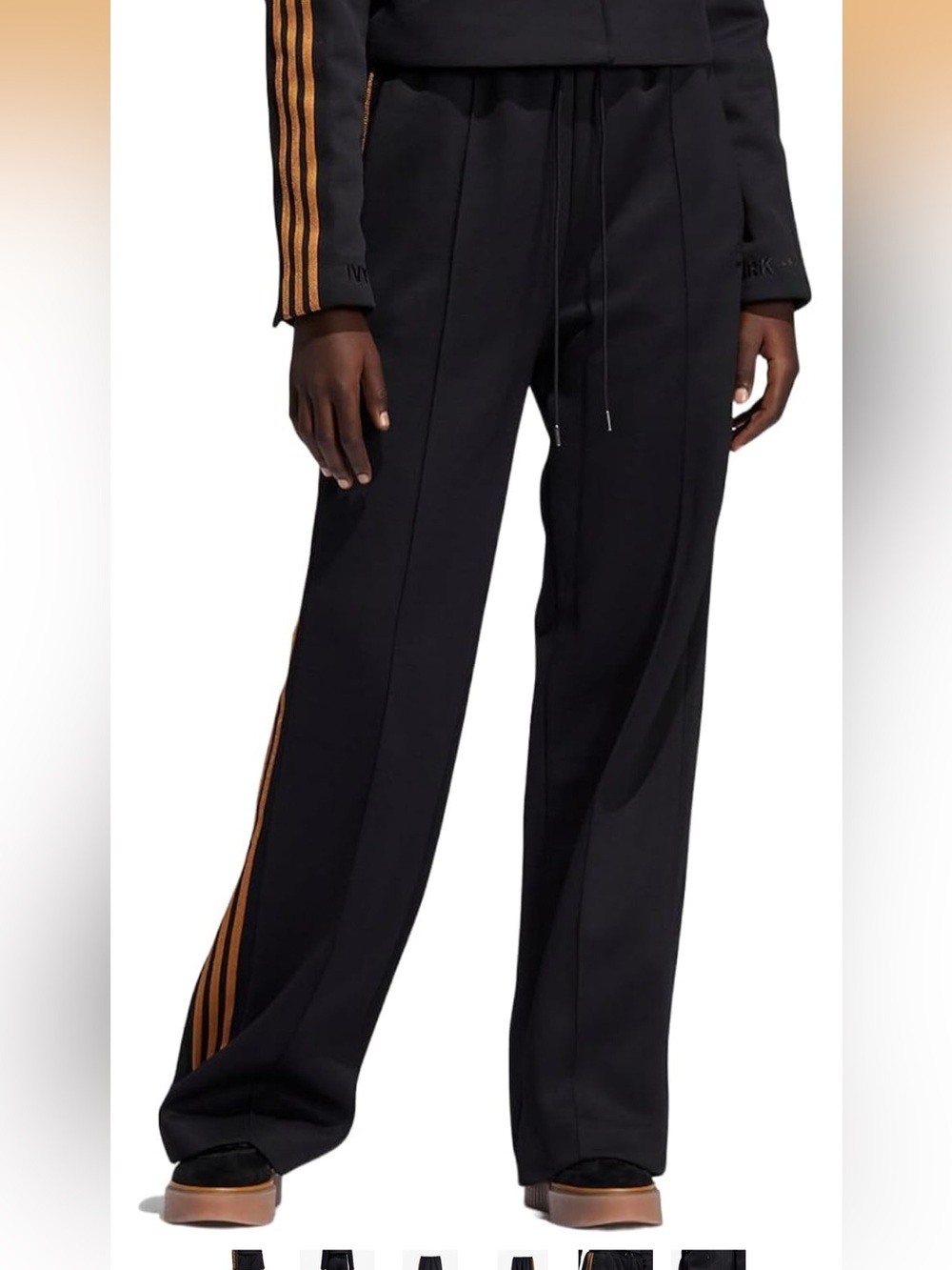 Adidas X Ivy Park Women's Logo 3-Stripe Suit Pant, Black